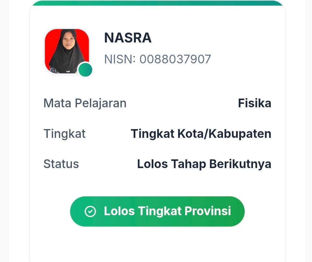 Satu dari 33 Peserta Pinrang, Nasra Lolos OMI 2025 Tingkat Sulsel