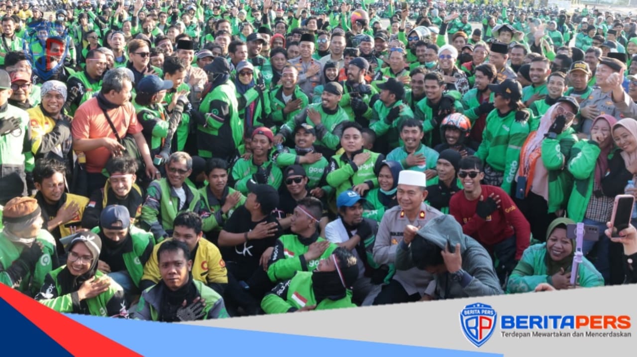 Ribuan Ojol Gelar Doa Bersama di CPI, Polda Sulsel Tekankan Solidaritas Jaga Kamtibmas