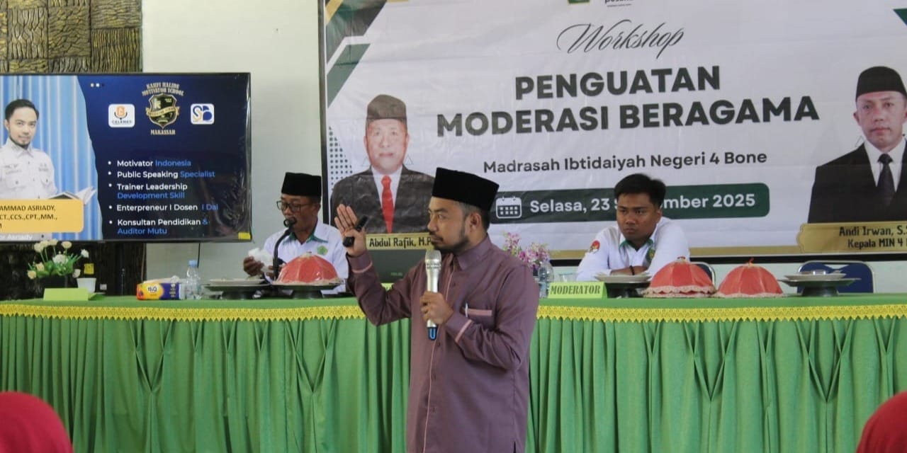 Madrasah Jadi Pelopor Moderasi: Workshop Penguatan Moderasi Beragama di MIN 4 Bone