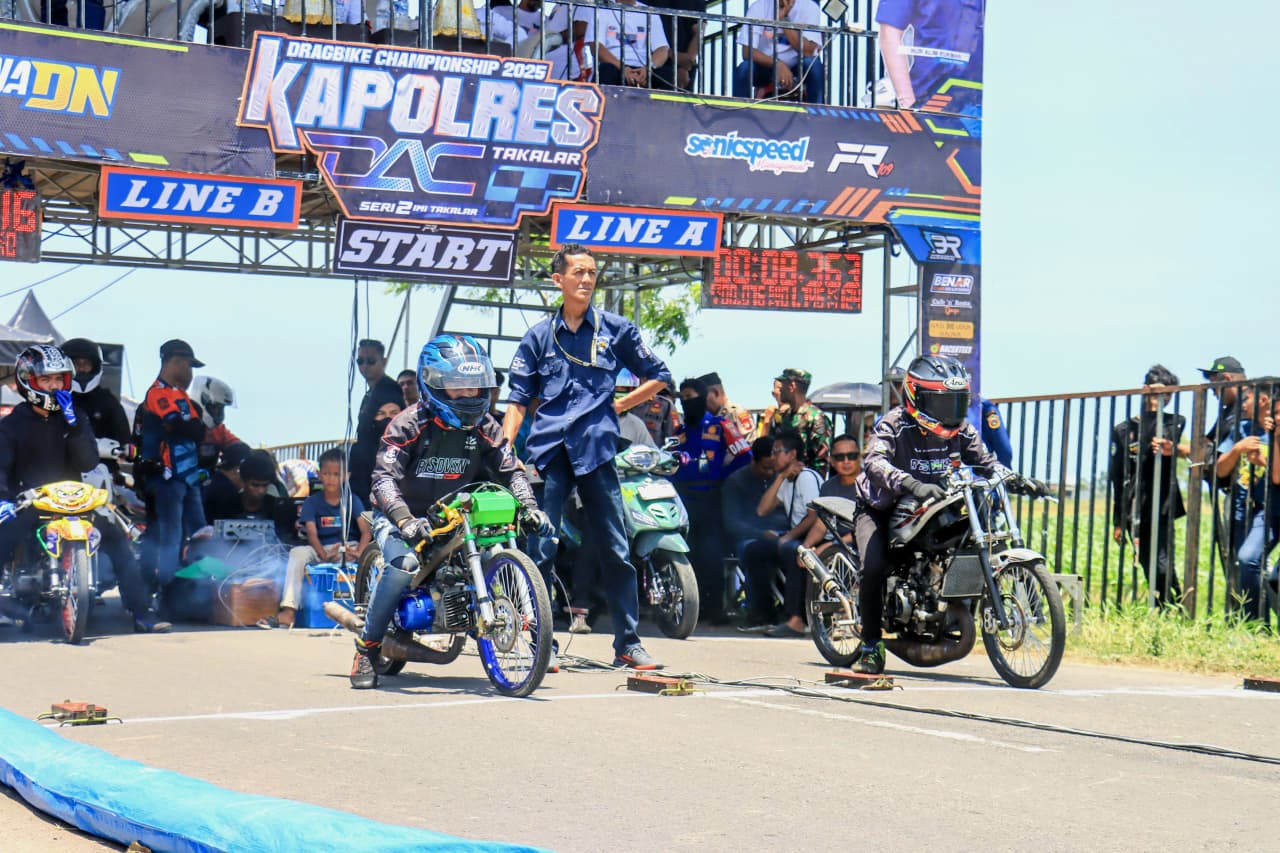 Kapolres Takalar Cup – DAC Drag Bike Championship Seri II 2025 Semarakkan Sirkuit Parangcalele