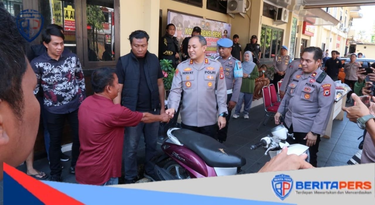 Sepeda Motor Curian di Parepare Dikembalikan Polisi ke Pemilik Tanpa Biaya