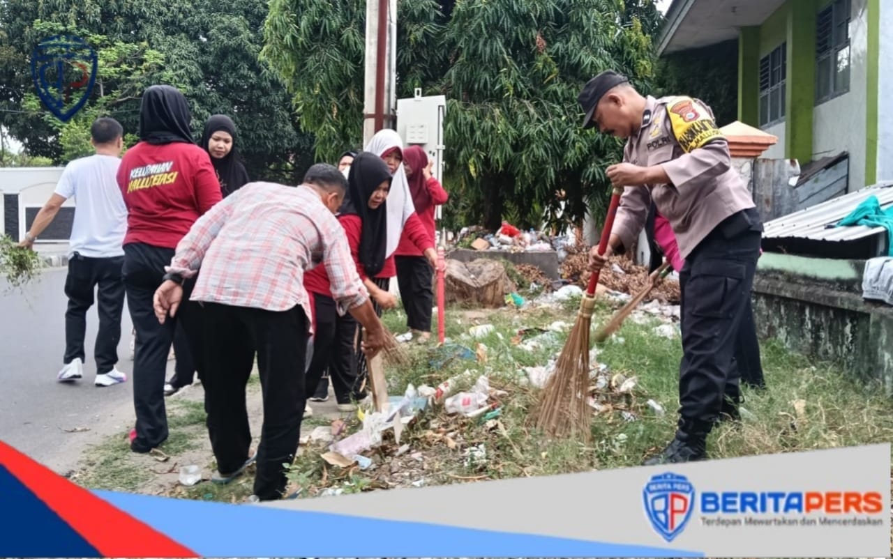 Kerja Bakti Bhabinkamtibmas dan Aparat Kelurahan Mallusetasi, Wujud Peduli Lingkungan