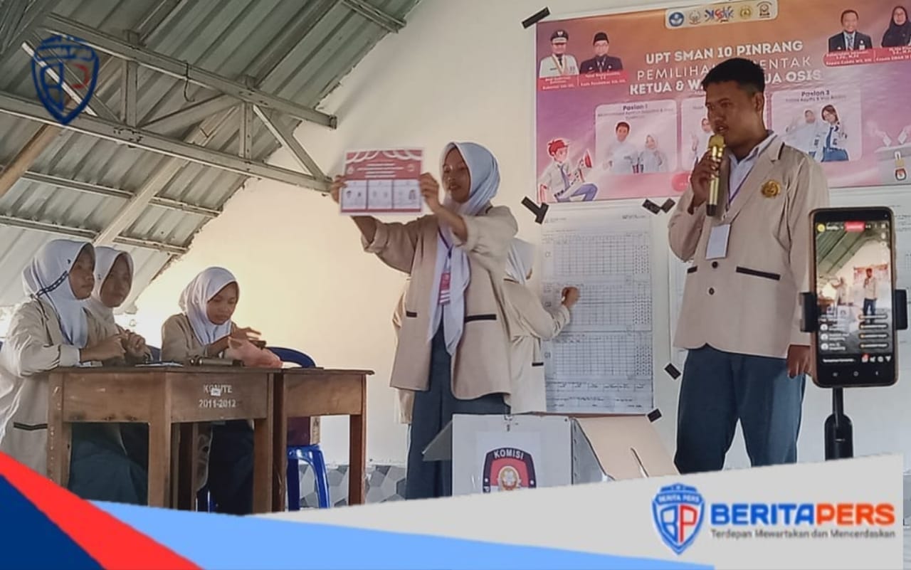 Pemilihan Ketua OSIS SMAN 10 Pinrang Berjalan Lancar