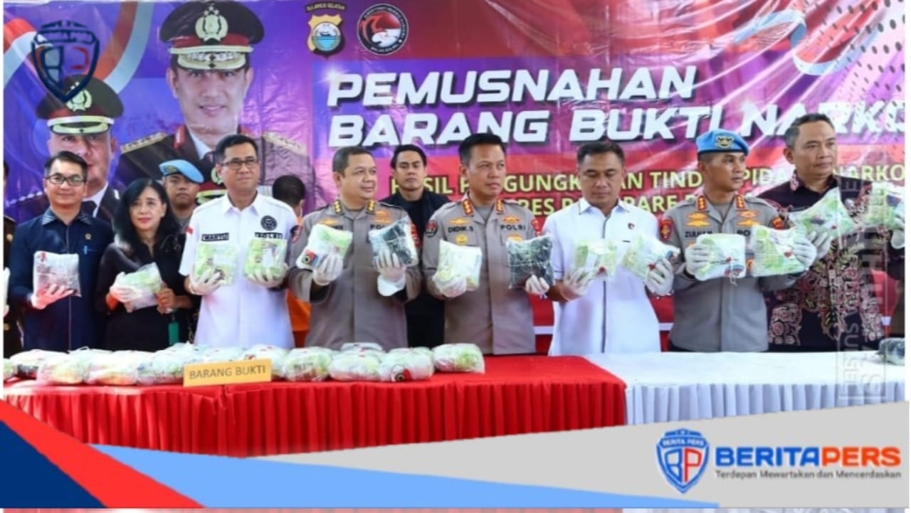 Polda Sulsel Musnahkan 44 Kg Sabu Hasil Ungkapan Polres Parepare