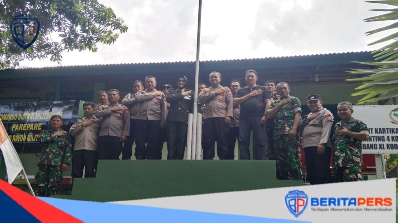 Aksi Solidaritas, Polsek Bacukiki Sambangi Koramil, Beri Ucapan Selamat HUT TNI ke-80