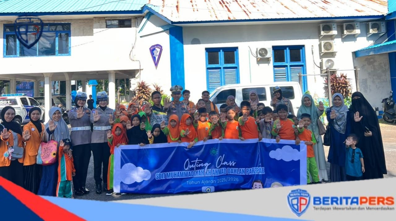 Polisi Sahabat Anak, Sat Lantas Parepare Kenalkan Tertib Lalu Lintas Sejak Dini