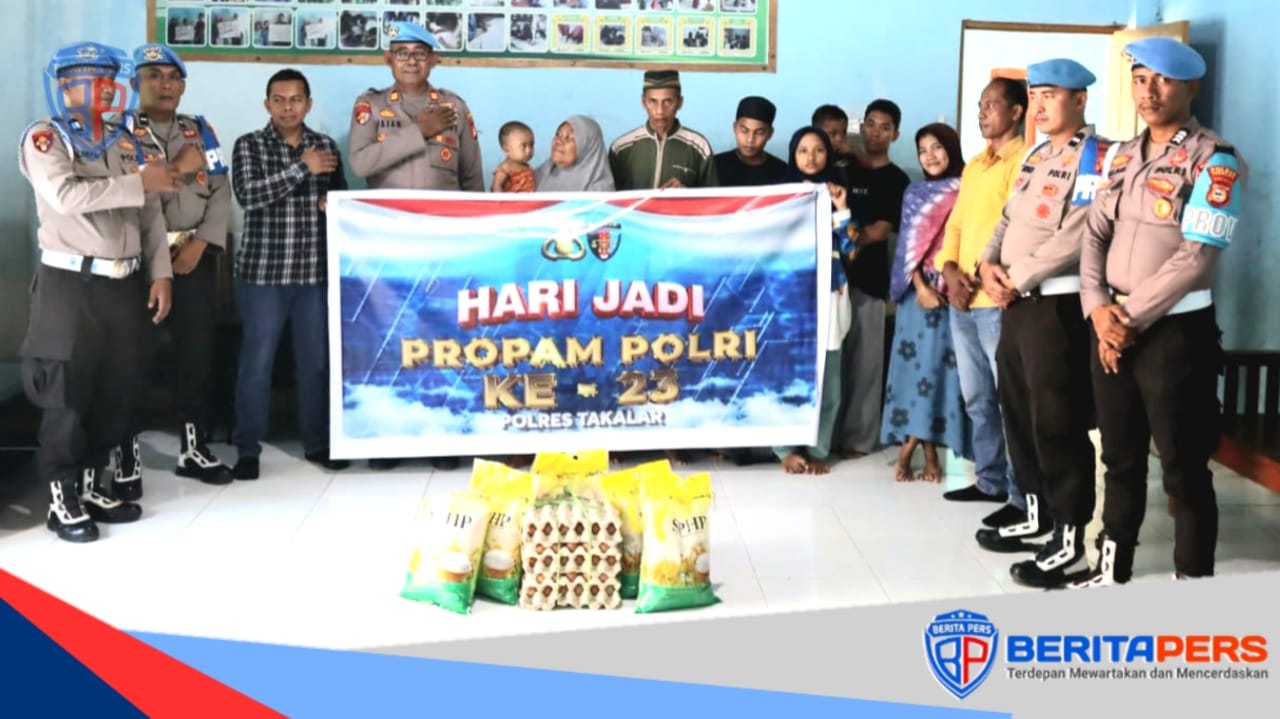 Peringati HUT ke-23, Propam Polres Takalar Tebar Kepedulian di Panti Asuhan