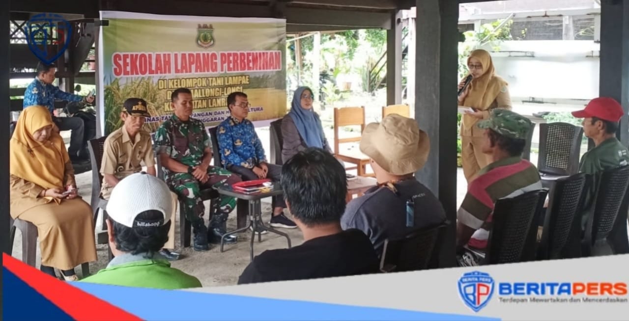 Petani Desa Mallongi Longi Antusias Ikuti Sekolah Lapang Bersama Dinas Pertanian dan TNI