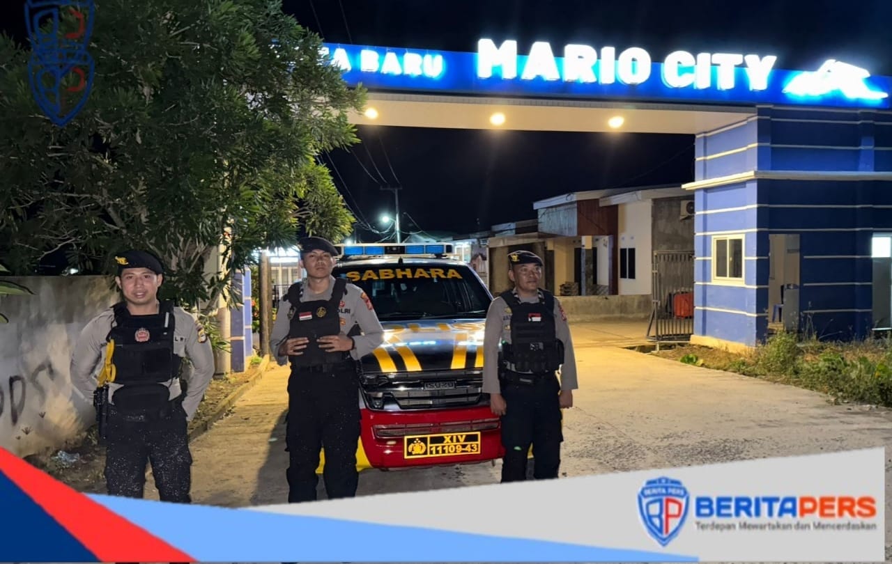 Patroli Malam Sat Samapta, Sentuh Area Pemukiman, Beri Rasa Aman Bagi Pelaku UMKM