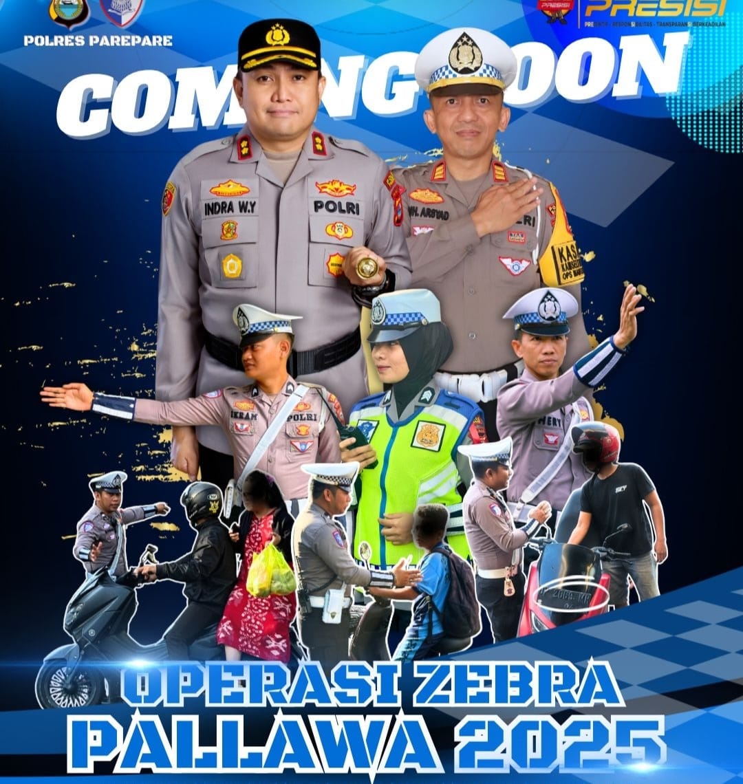 Jelang Gelaran Operasi Zebra 2025, Sat Lantas Parepare Sosialisasikan 8 Sasaran Prioritas