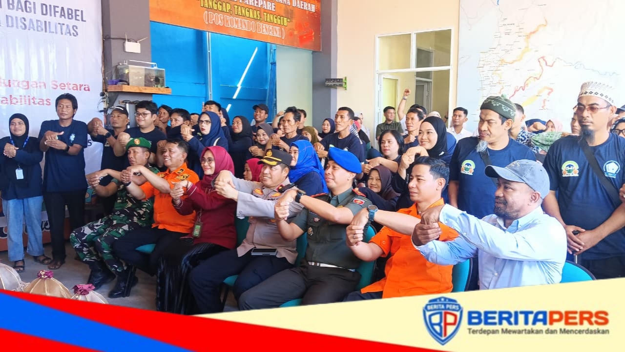 Hari Disabilitas Internasional, Waka Polres Parepare Hadiri Simulasi Penanganan Bencana