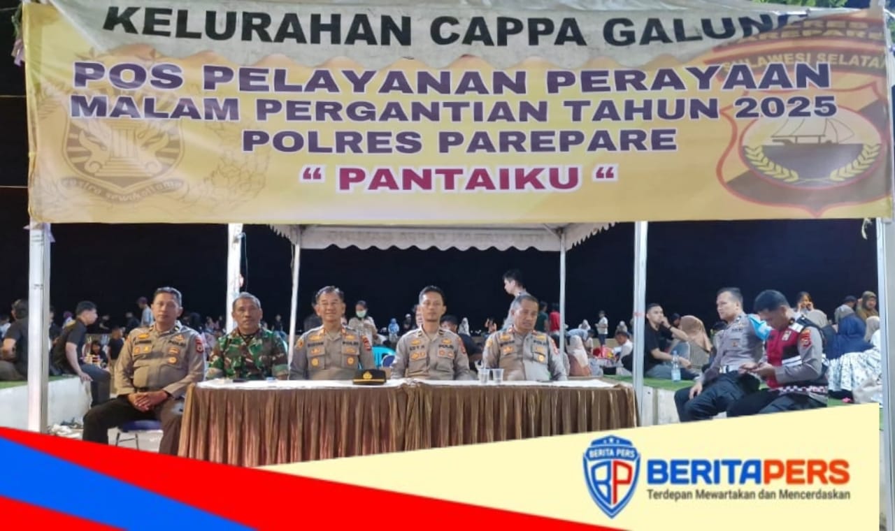Kapolsek Bacukiki Pimpin Pengamanan Terpadu TNI-Polri Malam Tahun Baru di Pantaiku
