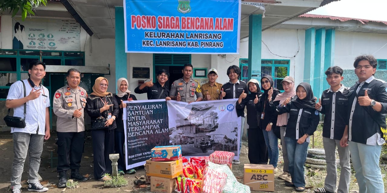 Sinergi STIMI YAPMI Makassar dan Pemkab Pinrang dalam Penanganan Darurat Puting Beliung Lanrisang