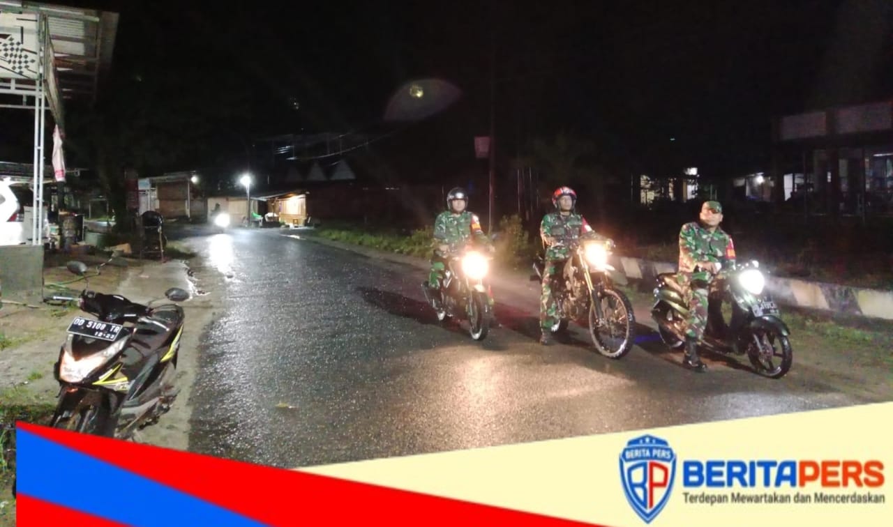 Koramil 1402-04/Tinambung Laksanakan Patroli Malam di Desa Karama