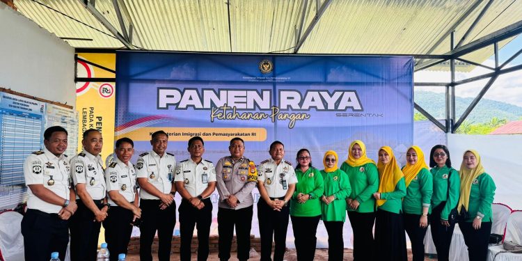 Lapas Palopo Ikuti Panen Raya Serentak Ketahanan Pangan Pemasyarakatan Nasional