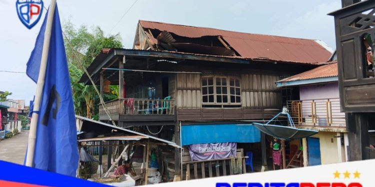 Angin Kencang Akibat Cuaca Ekstrem Rusak Permukiman Warga dan Fasilitas MTQ Pinrang