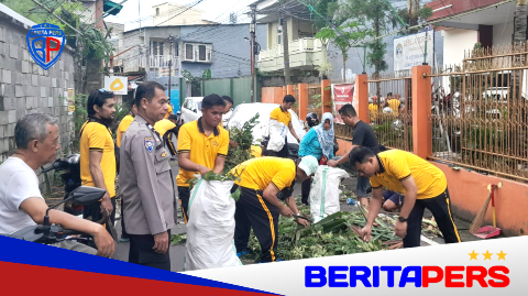 Polda Sulsel Gelar Aksi “Bersih-Bersih”, Tindak Lanjut Instruksi Presiden Prabowo Untuk Indonesia Asri