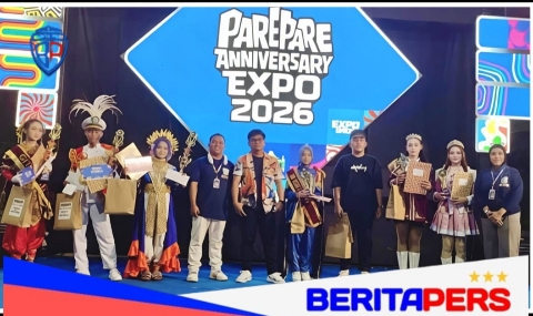 Drumband Taruna Lokananta SMPN 9 Juara I Lomba Drumband Senior Parepare Anniversary Expo 2026