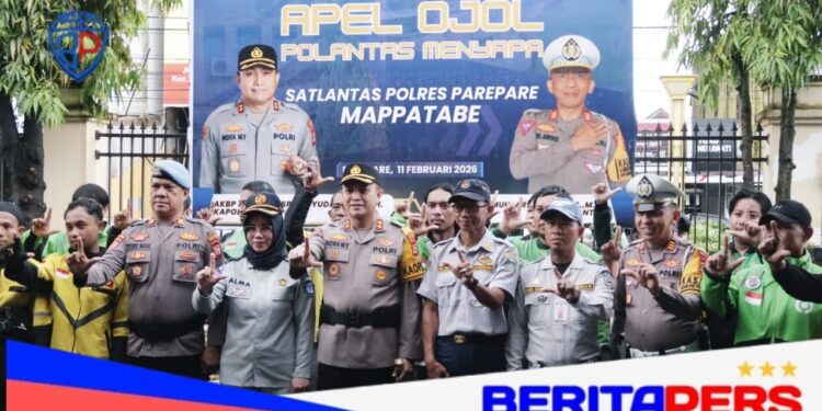 Apel Ojol Kamtibmas Polres Parepare, Kapolres : Ojek Online Ujung Tombak Tertib Berlalu Lintas