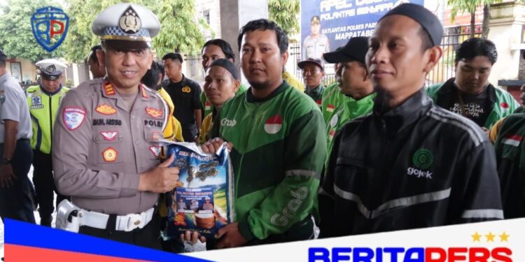 Komunitas Ojol Jadi Mitra Strategis Sat Lantas Polres Parepare Bangun Budaya Tertib Lalu Lintas