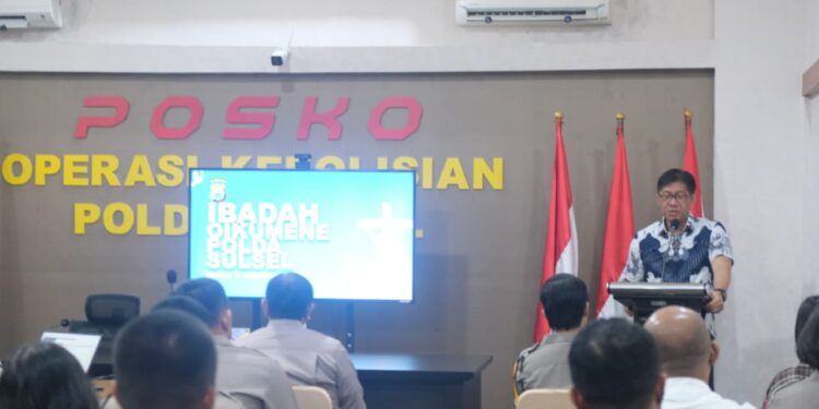 Pembinaan Rohani, Polda Sulsel Gelar Ibadah Perdana Oikumene Tahun 2026