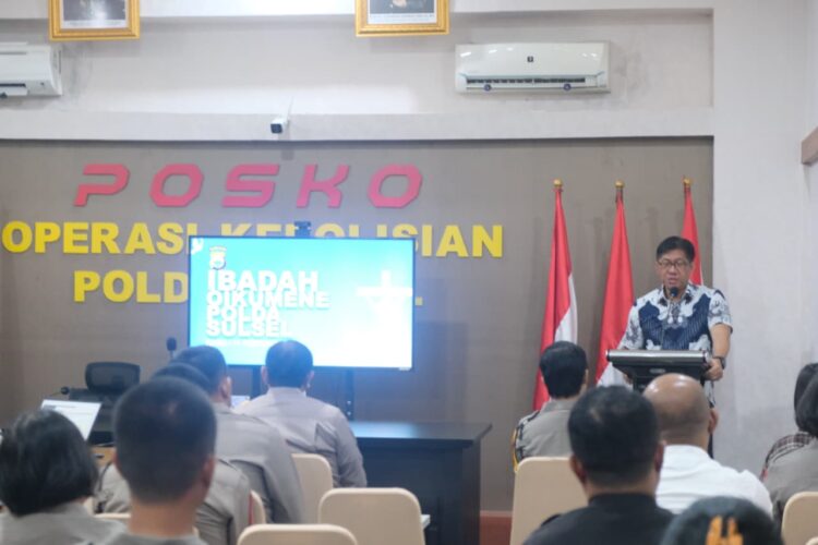 Pembinaan Rohani, Polda Sulsel Gelar Ibadah Perdana Oikumene Tahun 2026