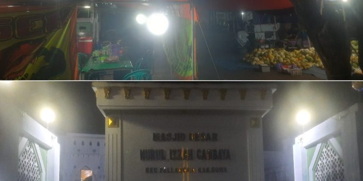 Lapak Sari Laut Mba Ningsi Tutupi Keindahan Masjid, Diduga Ada “Main Mata” Sewa Lahan