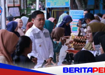 Wakil Bupati Takalar Hadiri Gerakan Pangan Murah Jelang Idul Fitri di Desa Pattopakang