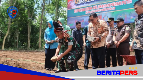 Bupati Takalar Dampingi Pangdam XIV/Hasanuddin Ground Breaking Koperasi Merah Putih di Canrego