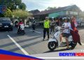 Pengaturan pagi, Sat Lantas Polres Parepare Berikan Perlindungan dan Rasa Aman Bagi Pengendara