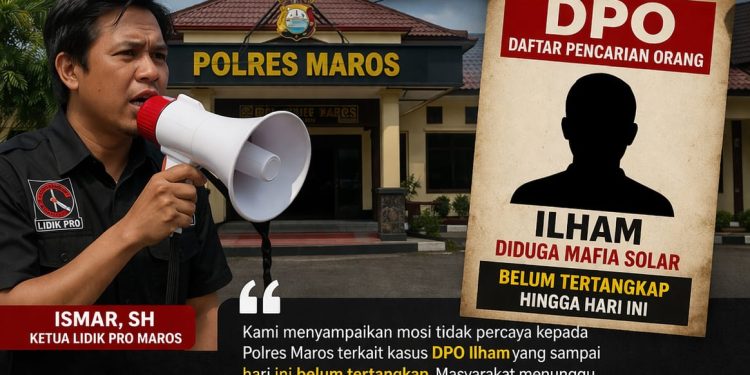 DPO Ilham Belum Tertangkap, Lidik Pro Maros Nyatakan Mosi Tidak Percaya ke Polres Maros