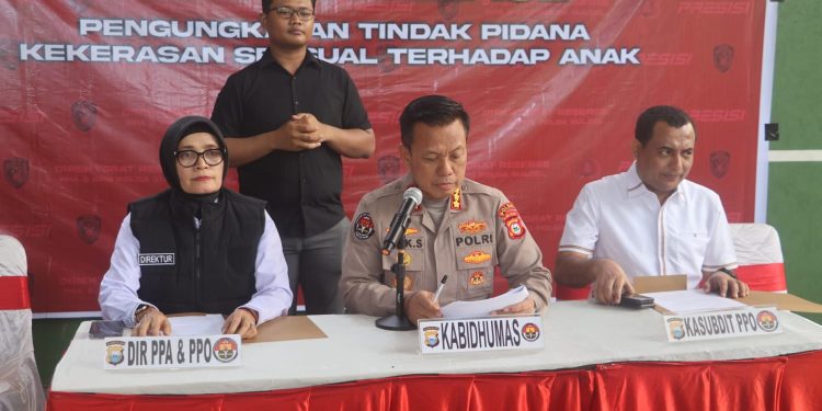 Ditres PPA dan PPO Polda Sulsel Gelar Konferensi Pers, Tiga Pelaku Kekerasan Seksual terhadap Anak Diamankan