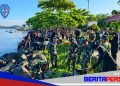 Peringati HUT Kodam XIV/Hasanuddin, Personel Batalyon B Pelopor Brimob Sulsel Ikut Karya Bakti