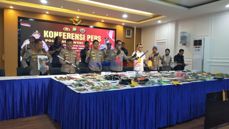 Polda Sulsel Ungkap 148 Kasus Kejahatan Jalanan, 176 Pelaku Ditangkap