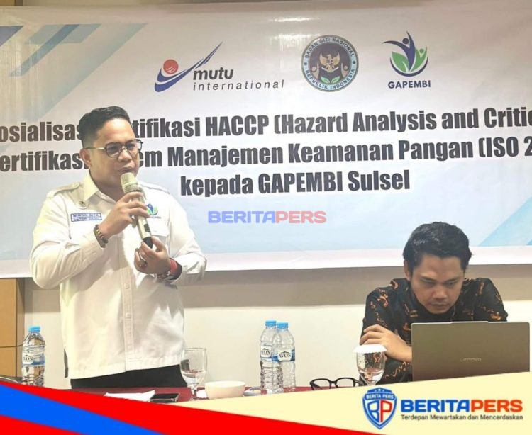 GAPEMBI Sulsel Dorong Standar Keamanan Pangan, Pengusaha MBG Dibekali Sertifikasi HACCP
