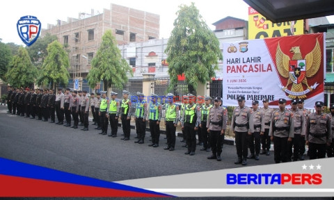Polres Parepare Gelar Upacara Hari Lahir Pancasila, Teguhkan Komitmen Menjaga Persatuan Bangsa