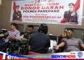 Perkuat Solidaritas Kemanusiaan, TNI-Polri Parepare Donor Darah Sambut Hari Bhayangkara