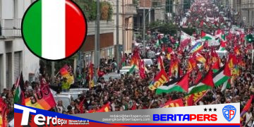 Mogok Nasional Lumpuhkan Italia, Ribuan Pekerja Desak Pemerintah Putuskan Hubungan dengan Israel