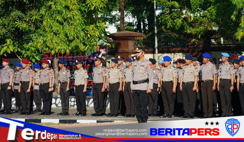 Kapolda Sulsel Pimpin Upacara Laporan Kenaikan Pangkat Personel Polri dan PNS Polri Periode 1 Juli 2026