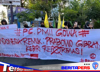 Prabowo-Gibran Kebiri Reformasi PMII Gowa Gelar Aksi Desak Evaluasi Menyeluruh Terhadap Kabinet dan Kebijakan Nasional