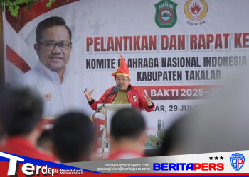 ​Lantik Alauddin Torki Pimpin KONI, Bupati Takalar Targetkan Tembus Sepuluh Besar Porprov Sulsel