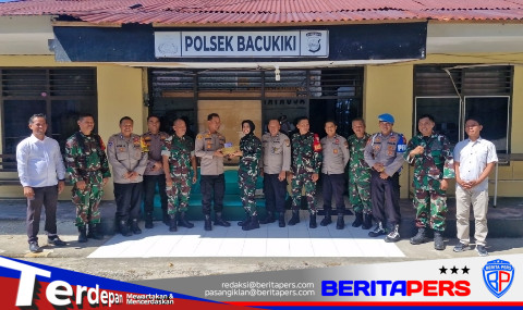 Momentum Hari Bhayangkara Ke-80 Pererat Soliditas Koramil 1405-03 Bacukiki Bersama Polsek Bacukiki Parepare