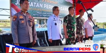 Kapolsubsektor Lanrisang Tunjukkan Sinergi TNI-Polri pada Peresmian Jembatan Perintis Garuda Bersama Danrem 141/Toddopuli