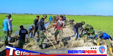 Kekompakan TNI Bersama Warga Percepat Penyelesaian Sasaran Fisik TMMD Ke-129 Kodim 1404/Pinrang