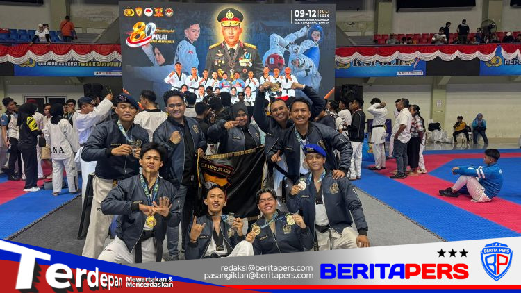 Kontingen Taekwondo Polda Sulsel Raih 9 Medali pada Kejuaraan Kapolri Cup Banten 2026