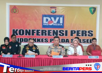 Konferensi Pers Biddokkes Polda Sulsel Terkait Penanganan Laka Laut KM Nurul Salsa di Perairan Selayar