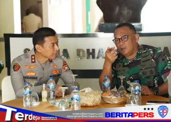Danrem 143/HO Terima Kunjungan Silaturahmi Kapolda Sultra Beserta PJU