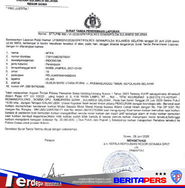 Baru Ditinggal Sebentar, Motor Mahasiswi Raib Digondol Maling di Gowa