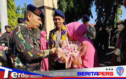 Dua Perwira Brimob Polda Sulsel Purna Bhakti, Danyon B Pelopor Pimpin Upacara Tradisi Pelepasan