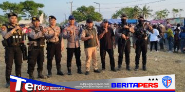 Tim Petir Polres Pinrang Perkuat Pengamanan Porseni, Pertandingan Sepak Bola Berlangsung Aman dan Kondusif